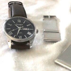 Stauer Men's Watch Nice! Needs Bat.